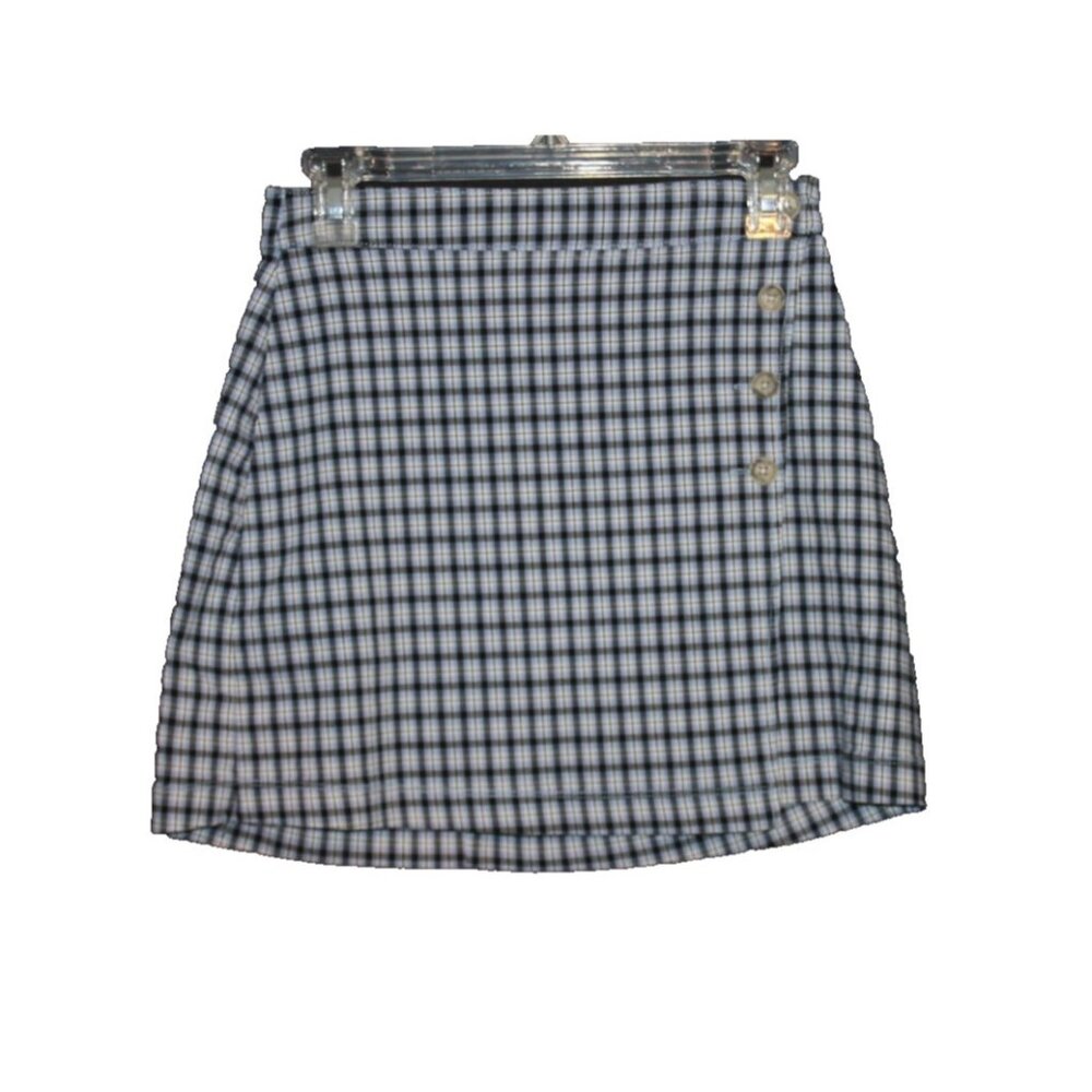 Hollister Ultra High Rise Mini Skirt Size Small S Blue Plaid